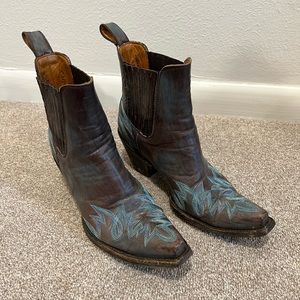 Old Gringo Blue/Grey cowboy boots booties 6.5B